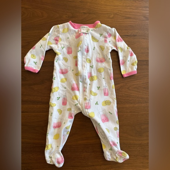 Pink and Yellow Lemonade baby footed pajama size 3-6 months - Picture 1 of 3